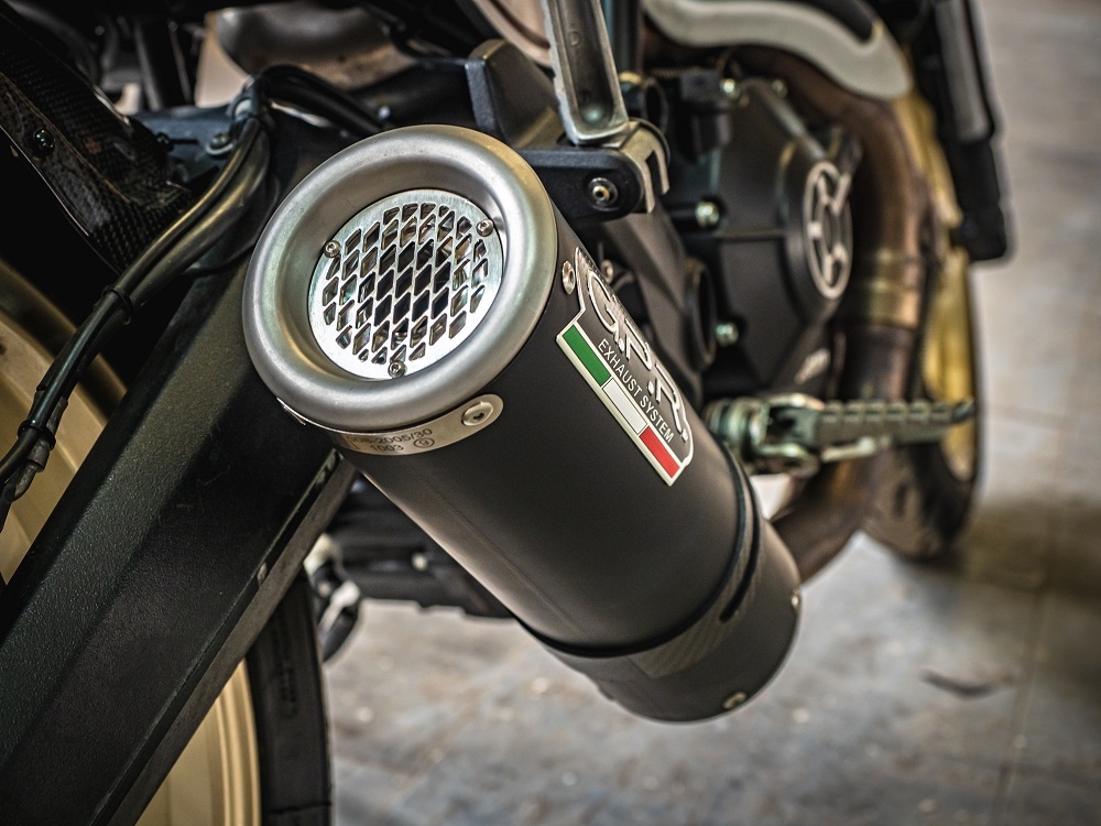 Ducati Scrambler 803 2015-2016, M3 Black Titanium, Slip-on exhaust including removable db killer and link pipe 