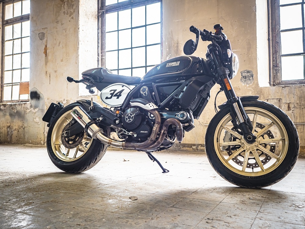 Ducati Scrambler 803 2015-2016, M3 Inox , Slip-on exhaust including removable db killer and link pipe 