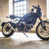 Ducati Scrambler 803 2015-2016, M3 Inox , Slip-on exhaust including removable db killer and link pipe 