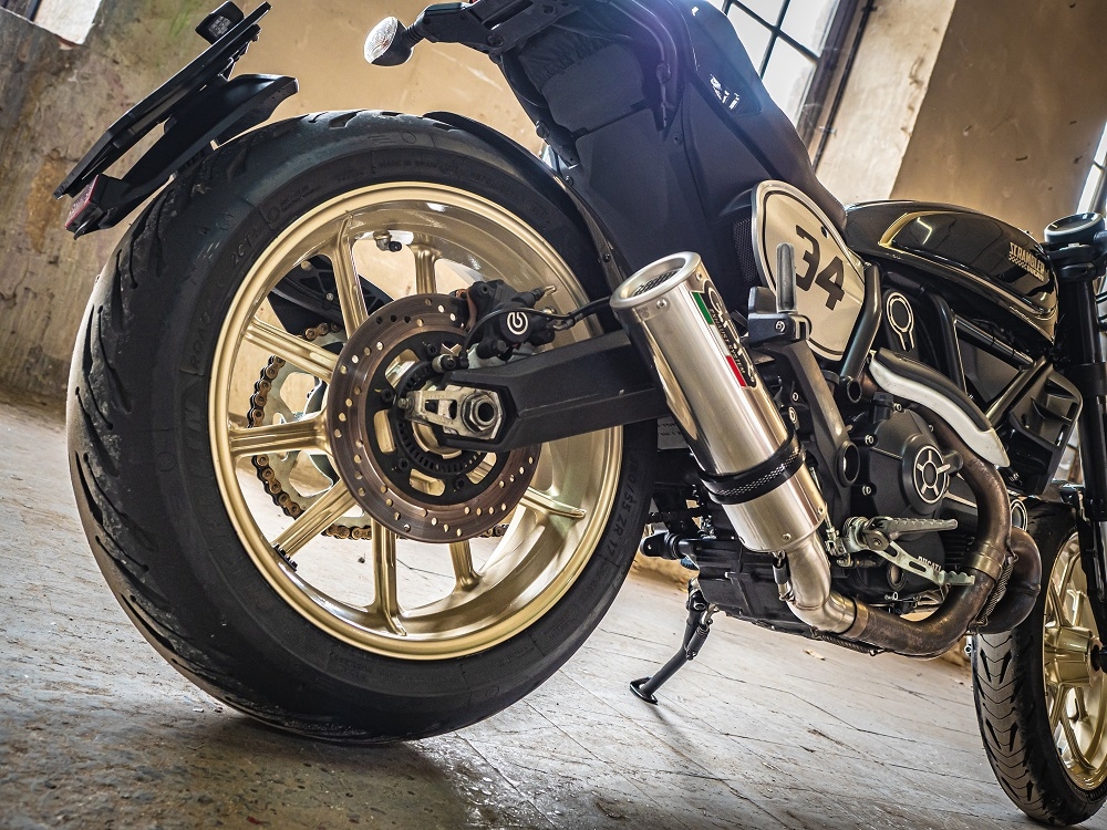 Ducati Scrambler 803 2015-2016, M3 Inox , Slip-on exhaust including removable db killer and link pipe 