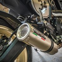 GPR exhaust compatible with  Ducati Scrambler 803 2015-2016, M3 Titanium Natural, Slip-on exhaust including removable db killer and link pipe 