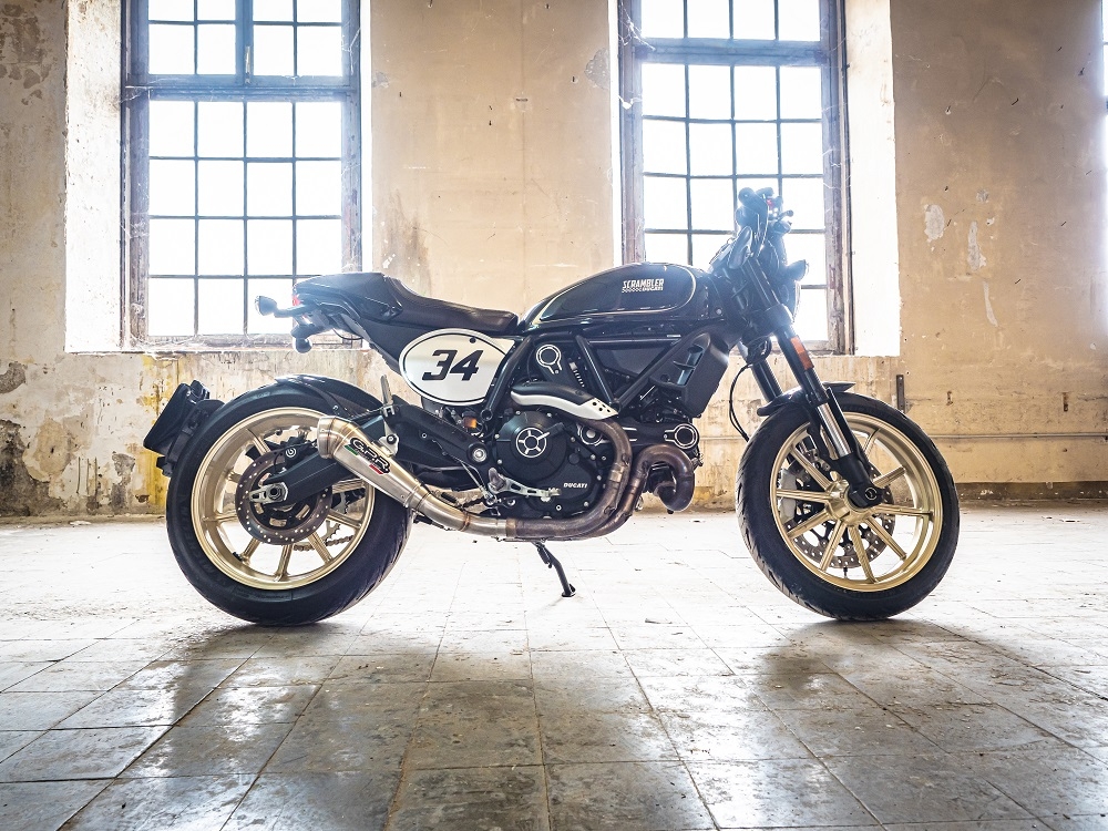 Ducati Scrambler 803 2015-2016, Powercone Evo, Slip-on exhaust including removable db killer and link pipe 