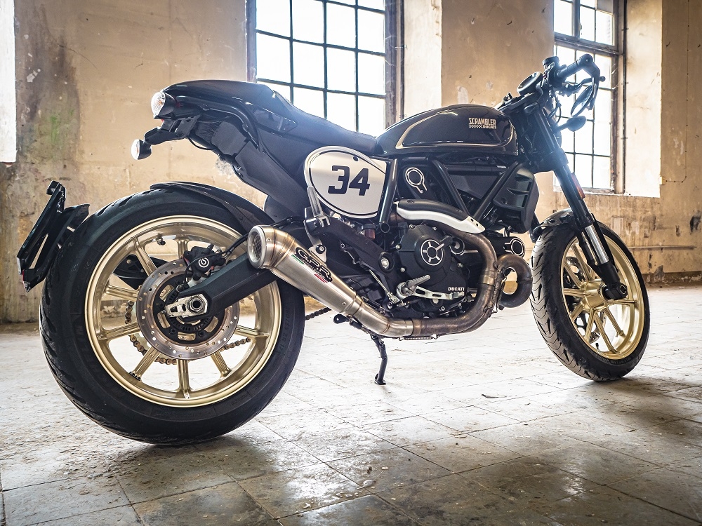 Ducati Scrambler 803 2015-2016, Powercone Evo, Slip-on exhaust including removable db killer and link pipe 