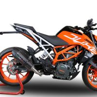 GPR exhaust compatible with  Ktm RC 390 2017-2020, GP Evo4 Poppy, Slip-on exhaust including removable db killer and link pipe 