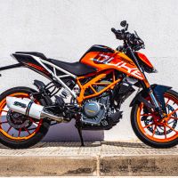 Ktm 125 Duke 2017-2020, Albus Evo4, Slip-on exhaust including removable db killer and link pipe 