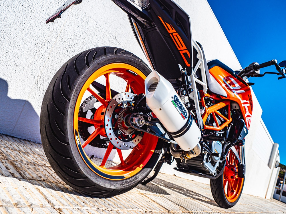 Ktm 125 Duke 2017-2020, Albus Evo4, Slip-on exhaust including removable db killer and link pipe 