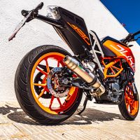 Ktm 125 Duke 2017-2020, Deeptone Inox, Slip-on exhaust including link pipe 