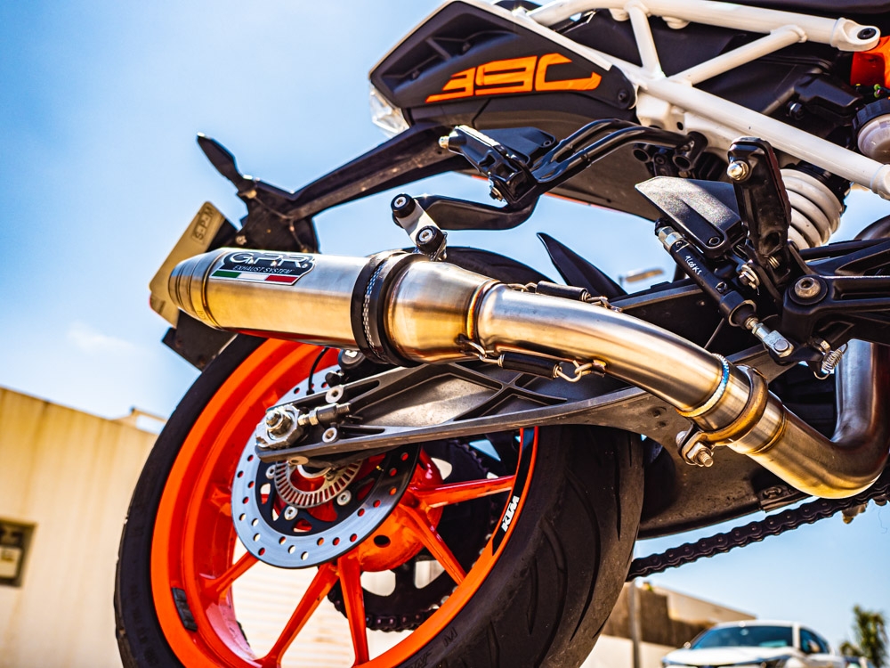 Ktm 390 DUKE 2017-2020, Deeptone Inox, Slip-on exhaust including removable db killer and link pipe 