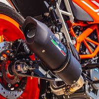 Ktm 250 Duke  2017-2020, Furore Evo4 Nero, Slip-on exhaust including removable db killer and link pipe 