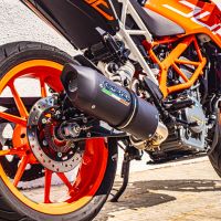 Ktm 390 DUKE 2017-2020, Furore Evo4 Nero, Slip-on exhaust including removable db killer and link pipe 