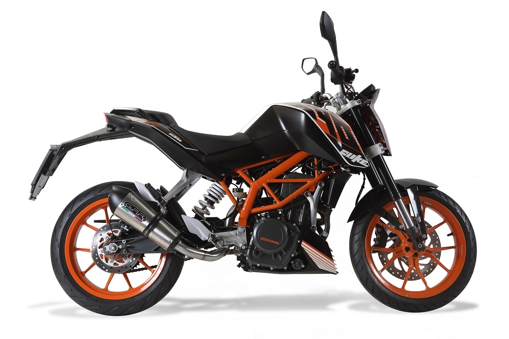 Ktm 390 DUKE 2013-2016, Gpe Ann. titanium, Slip-on exhaust including link pipe 