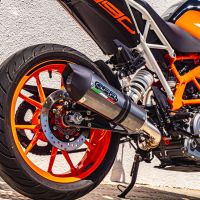 Ktm 250 Duke  2017-2020, GP Evo4 Poppy, Slip-on exhaust including removable db killer and link pipe 