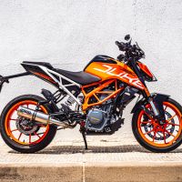 Ktm RC 125 2017-2020, M3 Inox , Slip-on exhaust including removable db killer and link pipe 