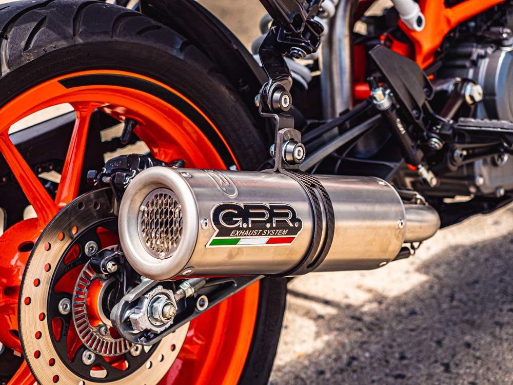 GPR exhaust compatible with  Ktm 390 DUKE 2017-2020, M3 Inox , Slip-on exhaust including removable db killer and link pipe 