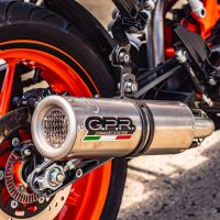 GPR exhaust compatible with  Ktm 390 DUKE 2017-2020, M3 Inox , Slip-on exhaust including removable db killer and link pipe 