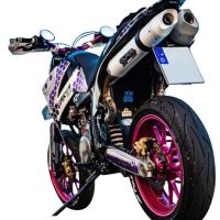 Ktm Duke II 2000-2006, Albus Ceramic, Dual slip-on including removable db killers and link pipes 