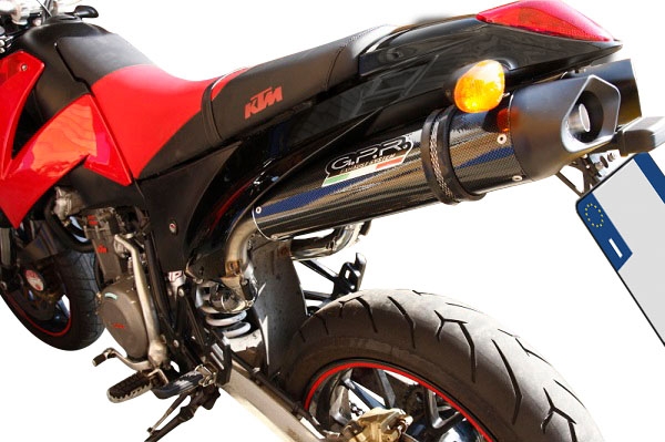 Ktm Duke II 2000-2006, Furore Nero, Dual slip-on including removable db killers and link pipes 