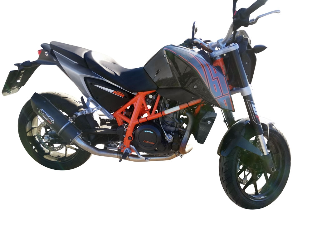 GPR exhaust compatible with  Ktm 690 Duke 2012-2016, Furore Evo4 Poppy, Slip-on exhaust including removable db killer and link pipe 