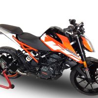 Ktm 390 DUKE 2017-2020, M3 Black Titanium, Slip-on exhaust including removable db killer and link pipe 