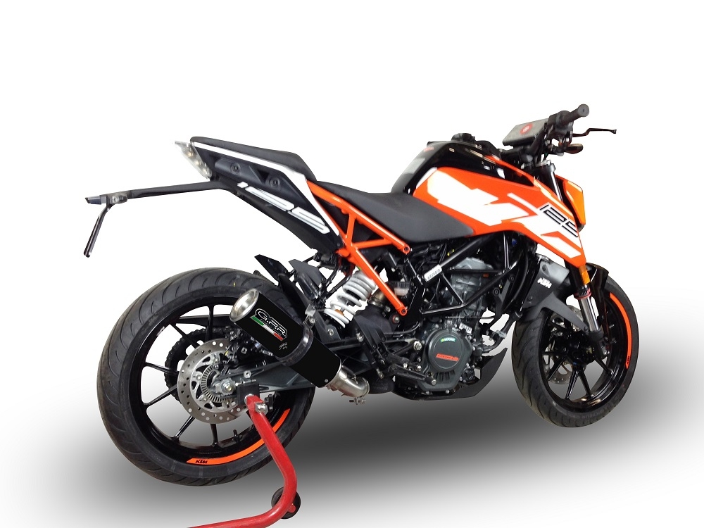 Ktm 390 DUKE 2017-2020, M3 Black Titanium, Slip-on exhaust including removable db killer and link pipe 