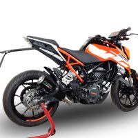 Ktm 390 DUKE 2017-2020, M3 Black Titanium, Slip-on exhaust including removable db killer and link pipe 