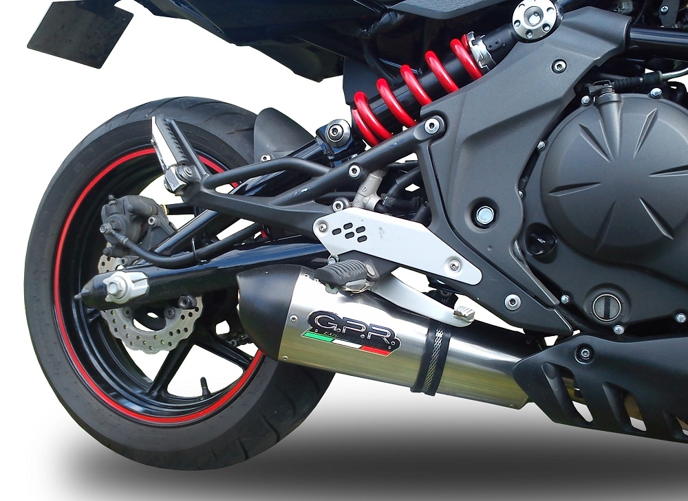 Kawasaki Versys 650 2006-2014, Gpe Ann. titanium, Slip-on exhaust including removable db killer and link pipe 