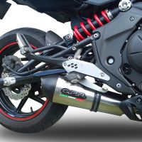 Kawasaki Versys 650 2006-2014, Gpe Ann. titanium, Slip-on exhaust including removable db killer and link pipe 