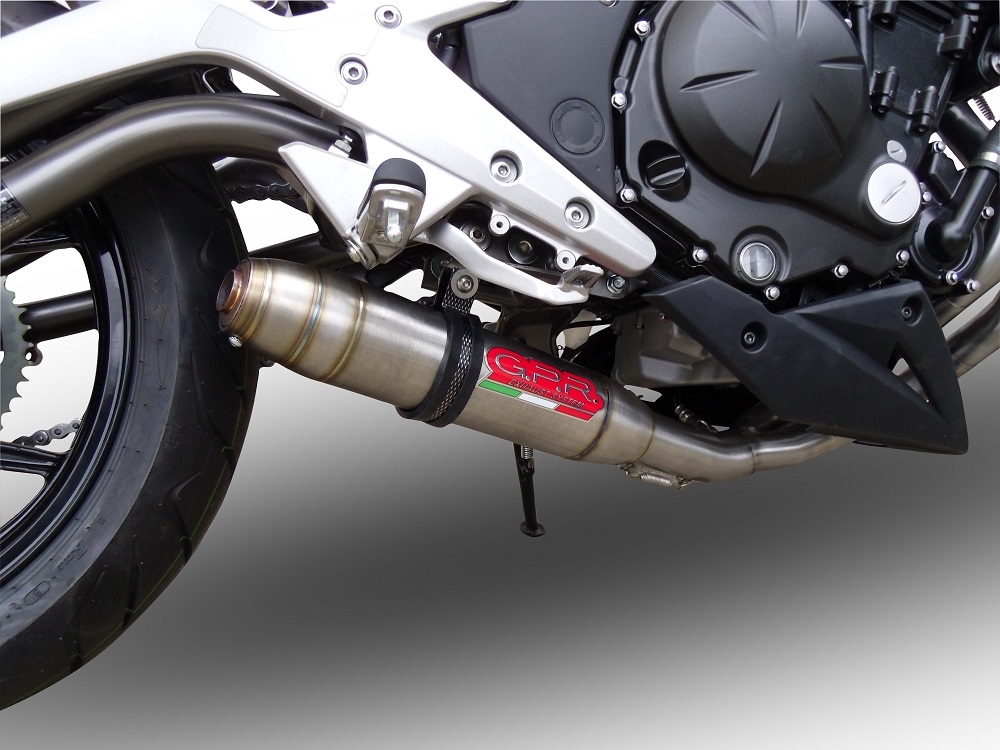 GPR exhaust compatible with  Kawasaki NINJA 650 R 2012-2016, Deeptone Inox, Full system exhaust, including removable db killer  