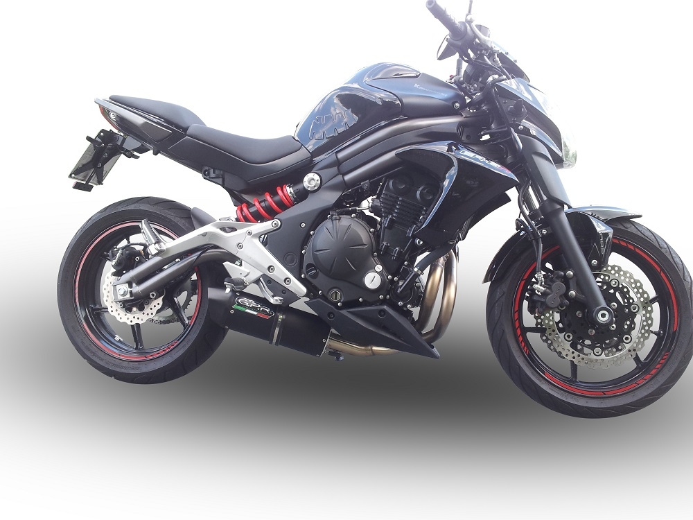 GPR exhaust compatible with  Kawasaki NINJA 650 R 2012-2016, Furore Nero, Full system exhaust, including removable db killer  