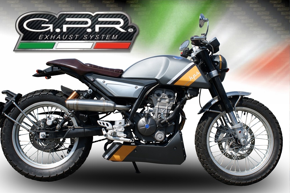 GPR exhaust compatible with  F.B. Mondial Hps 125 2018-2020, Deeptone Inox, Full system exhaust 