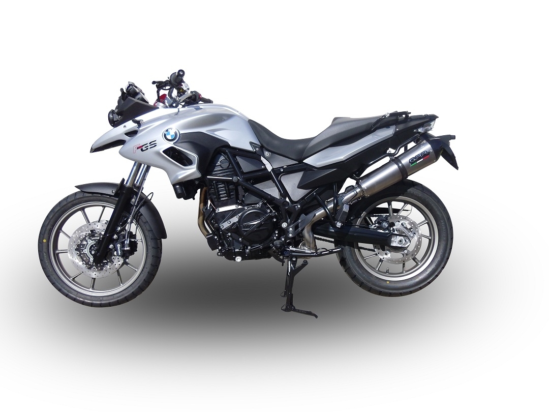 Bmw F700GS 2011-2015, Gpe Ann. titanium, Slip-on exhaust including removable db killer and link pipe 