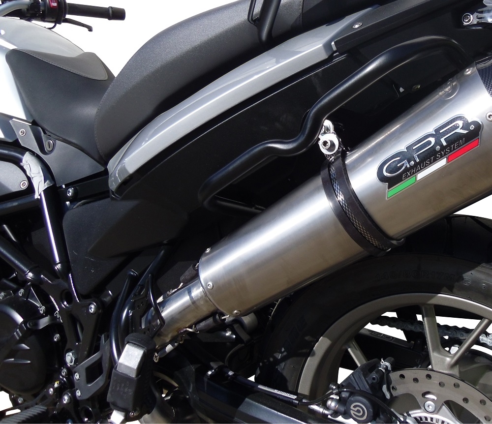 Bmw F700GS 2011-2015, Gpe Ann. titanium, Slip-on exhaust including removable db killer and link pipe 