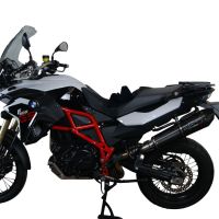 Bmw F800GS Adventure 2016-2018, GP Evo4 Black Titanium, Slip-on exhaust including removable db killer and link pipe 