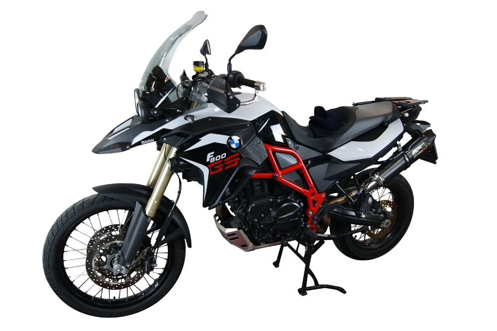 Bmw F800GS Adventure 2016-2018, GP Evo4 Black Titanium, Slip-on exhaust including removable db killer and link pipe 