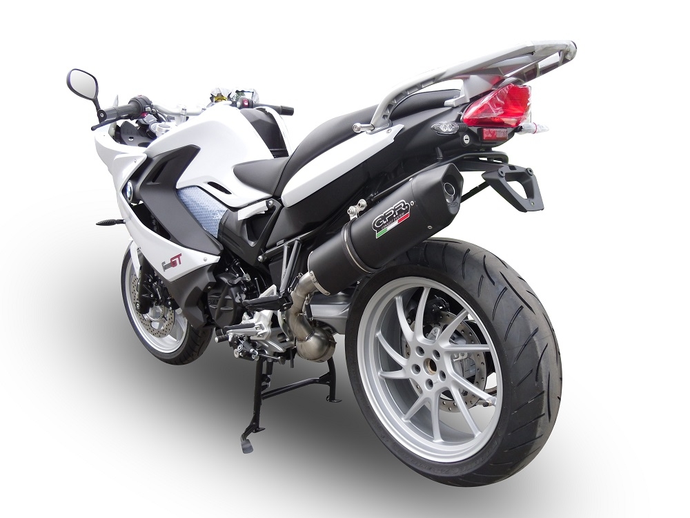 GPR exhaust compatible with  Bmw F800GT 2017-2019, Furore Evo4 Nero, Slip-on exhaust including removable db killer and link pipe 