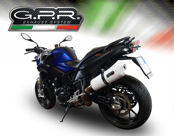 Bmw F800R 2009-2014, Albus Ceramic, Slip-on exhaust including removable db killer and link pipe 