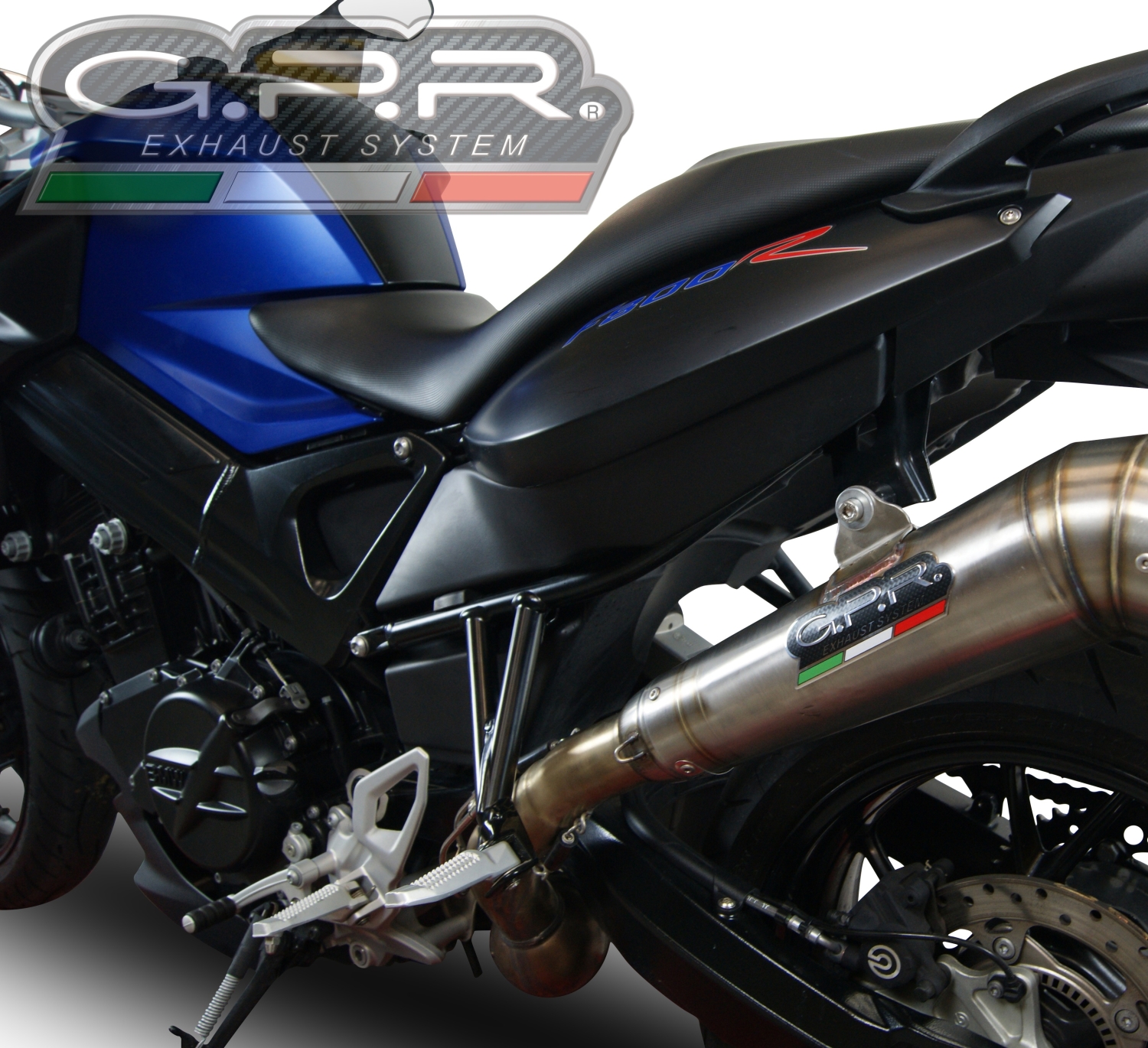 Bmw F800R 2017-2019, Powercone Evo, Slip-on exhaust including removable db killer and link pipe 