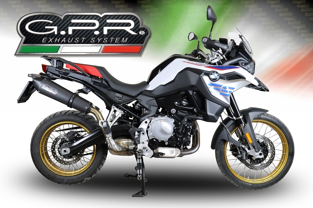 Bmw F850GS - Adventure 2018-2020, GP Evo4 Black Titanium, Slip-on exhaust including removable db killer and link pipe 