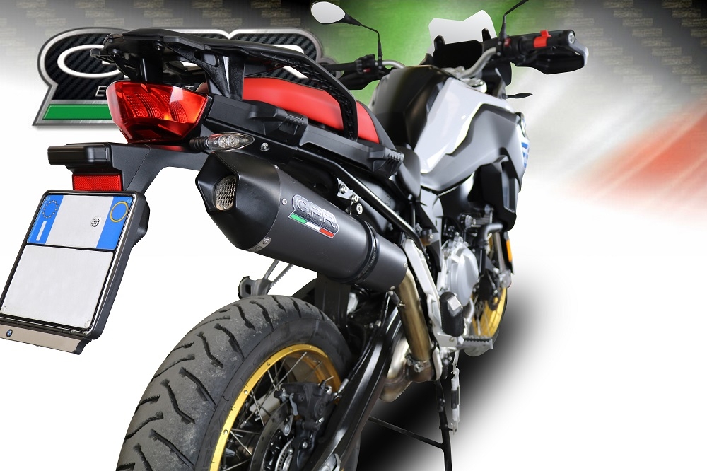 Bmw F850GS - Adventure 2018-2020, GP Evo4 Black Titanium, Slip-on exhaust including removable db killer and link pipe 