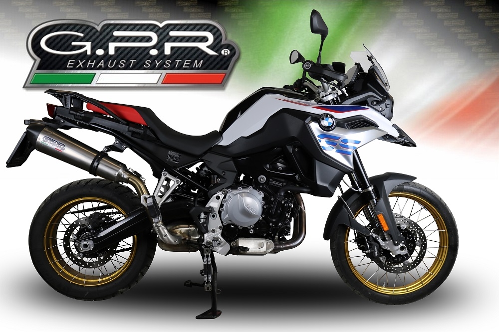 Bmw F 900 Gs Adventure 2024-2025, GP Evo4 Titanium, Slip-on exhaust including removable db killer and link pipe 