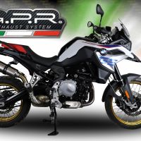 Bmw F 900 Gs Adventure 2024-2025, GP Evo4 Titanium, Slip-on exhaust including removable db killer and link pipe 