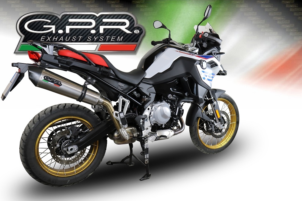 Bmw F 900 Gs Adventure 2024-2025, GP Evo4 Titanium, Slip-on exhaust including removable db killer and link pipe 