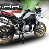 Bmw F 900 Gs Adventure 2024-2025, GP Evo4 Titanium, Slip-on exhaust including removable db killer and link pipe 