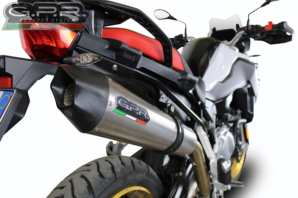 Bmw F 900 Gs Adventure 2024-2025, GP Evo4 Titanium, Slip-on exhaust including removable db killer and link pipe 