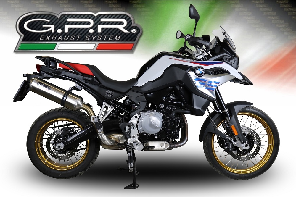 Bmw F850GS - Adventure 2021-2024, Satinox , Slip-on exhaust including removable db killer and link pipe 