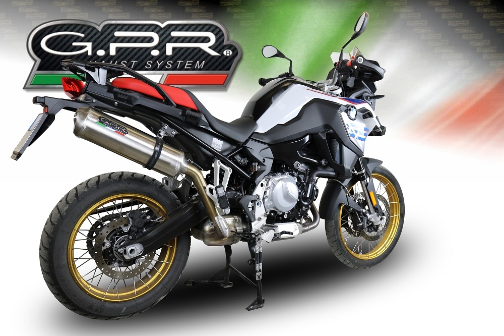 Bmw F850GS - Adventure 2021-2024, Satinox , Slip-on exhaust including removable db killer and link pipe 