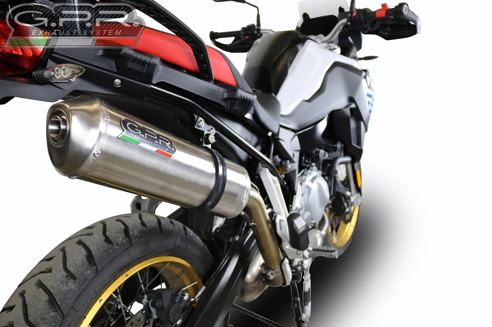 Bmw F850GS - Adventure 2021-2024, Satinox , Slip-on exhaust including removable db killer and link pipe 