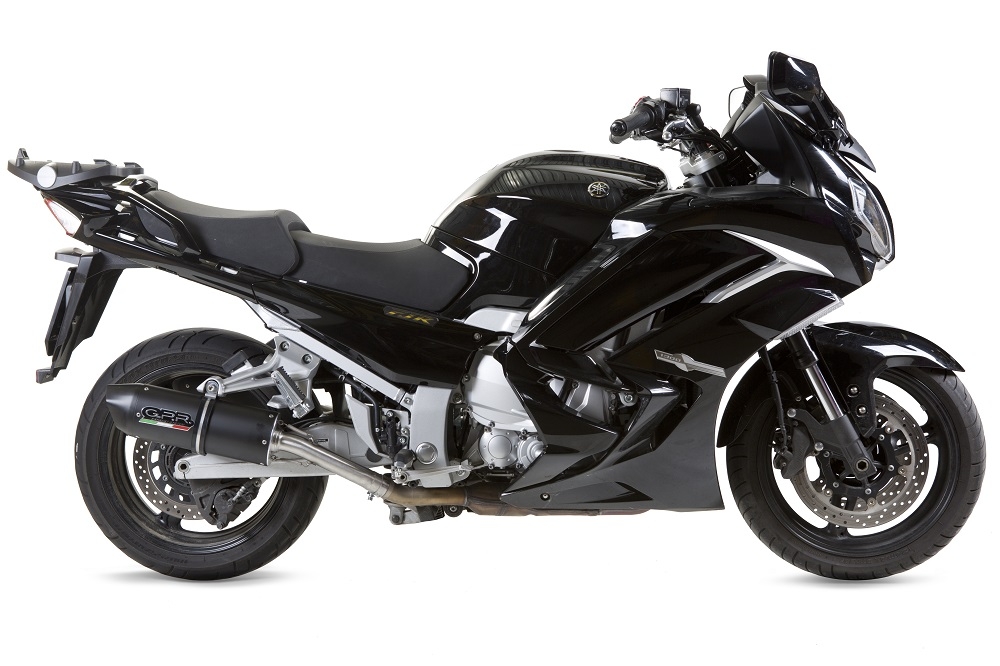 GPR exhaust compatible with  Yamaha FJR1300 2001-2005, Furore Nero, Dual slip-on including removable db killers and link pipes 