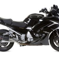 GPR exhaust compatible with  Yamaha FJR1300 2006-2016, Furore Nero, Dual slip-on including removable db killers and link pipes 