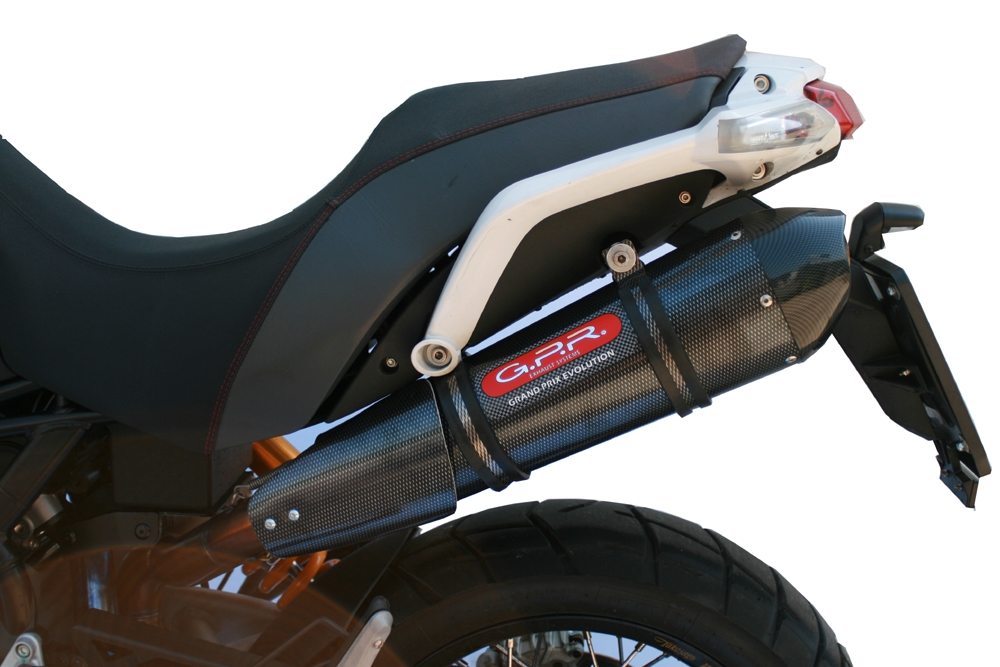 GPR exhaust compatible with  Moto Morini Gran passo 1200 2008-2011, Gpe Ann. Poppy, Slip-on exhaust including removable db killer and link pipe 